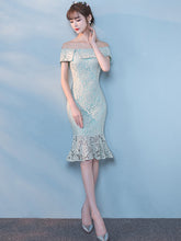 Sexy Prom Dresses Trumpet Mermaid Cheap Prom Dress Lace Short Prom Dress JKL507