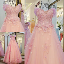 Beautiful Prom Dresses Sweetheart Tulle Hand-Made Flower Long Prom Dress JKL510