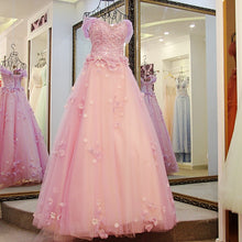 Beautiful Prom Dresses Sweetheart Tulle Hand-Made Flower Long Prom Dress JKL510