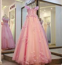 Beautiful Prom Dresses Sweetheart Tulle Hand-Made Flower Long Prom Dress JKL510