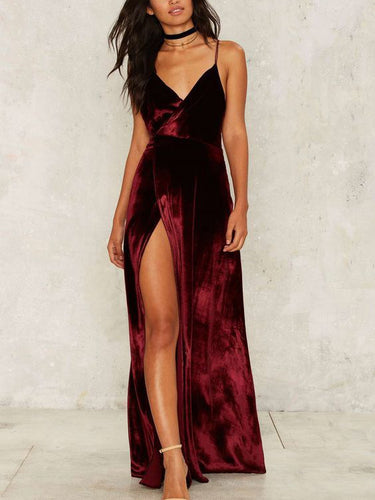 Cheap Prom Dresses Spaghetti Straps Floor-length Sexy Long Burgundy Prom Dress JKL525