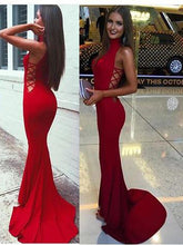 Sexy Prom Dresses High Neck Short Train Burgundy Long White Prom Dress JKL535