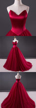 Ball Gown Prom Dresses Sweetheart Lace-up Tulle Sexy Burgundy Prom Dress JKL544