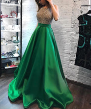 Sparkly Prom Dresses A-line Halter Rhinestone Long Simple Prom Dress Sexy Evening Dress JKL565