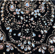 Two Piece Prom Dresses High Neck A-line Floor-length Rhinestone Sexy Prom Dress JKL570