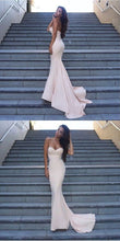 Cheap Prom Dresses Mermaid Sweetheart Brush Train Long Sexy Simple Prom Dress JKL571