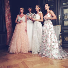 Sparkly Prom Dresses A-line Straps Beading Long Beautiful Prom Dress Sexy Evening Dress JKL572