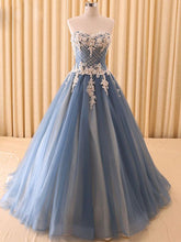 Ball Gown Prom Dresses Sweetheart Floor-length Lace Tulle Beautiful Prom Dress JKL623