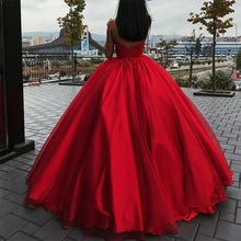 Ball Gown Prom Dresses Floor-length Sweetheart Lace-up Red Sexy Long Big Prom Dress JKL627