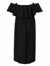 Black Cheap Prom Dresses Off-the-shoulder Tea-length Long Sexy Simple Prom Dress JKL631