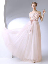 Beautiful Prom Dresses Off-the-shoulder A-line Floor-length Long Simple Prom Dress JKL646