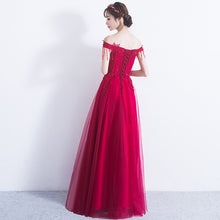 Sexy Prom Dresses Off-the-shoulder A-line Floor-length Sparkly Long Prom Dress JKL654