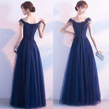 Sexy Prom Dresses Off-the-shoulder A-line Floor-length Sparkly Long Prom Dress JKL654