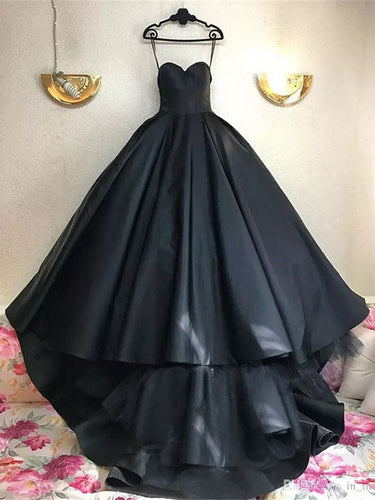 Black Prom Dresses Ball Gown Sweetheart Sweep Train Sexy Prom Dress Long Evening Dress JKL706