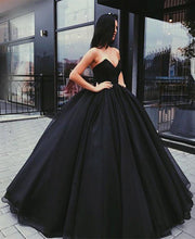 Black Prom Dresses Ball Gown Sweetheart Floor-length Sexy Prom Dress Long Evening Dress JKL722