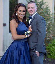 Sexy Prom Dresses Halter Aline Sweep Train Rhinestone Beautiful Prom Dress JKL731