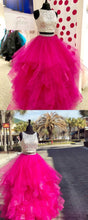 Two Piece Prom Dresses Bateau Ball Gown Floor-length Long Sexy Prom Dress JKL740|Annapromdress