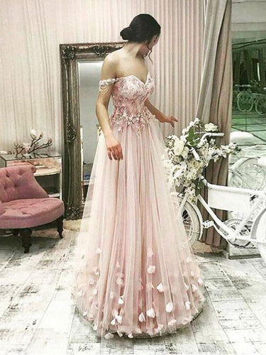 Long Prom Dresses Off-the-shoulder Rhinestone A-line Prom Dress Sexy Evening Dress JKL752