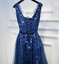 Lace Prom Dresses Straps Aline Floor-length Long Chic Tulle Prom Dress JKL755