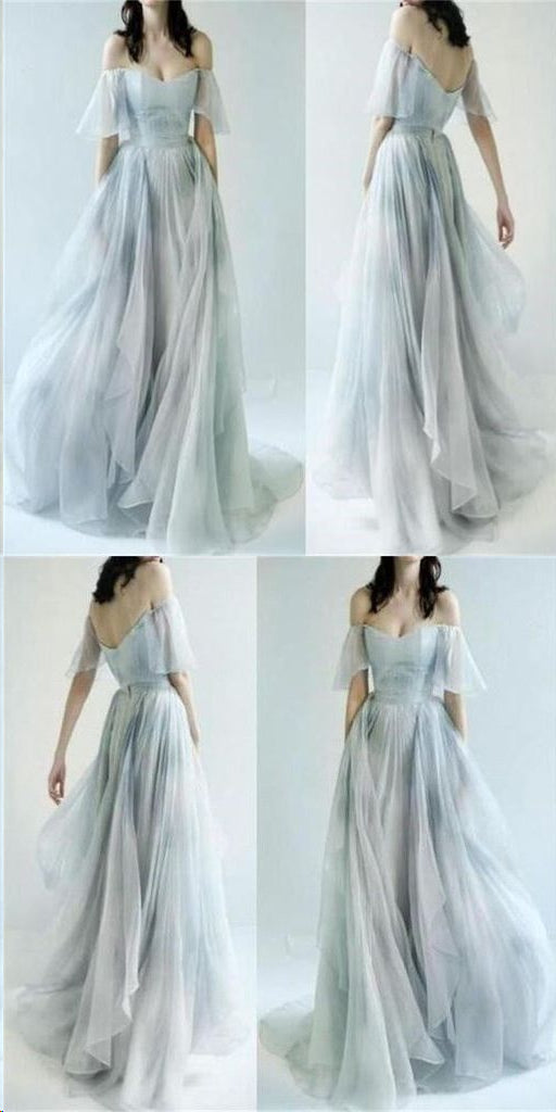 Beautiful Prom Dresses Off-the-shoulder A-line Print Flowy Chiffon Lon – Anna PromDress Beautiful Prom Dresses Off-the-shoulder A-line Print Flowy Chiffon Lon – Anna PromDress