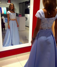Two Piece Prom Dresses Sweetheart Lace Long Beautiful Prom Dress JKL799|Annapromdress