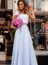 Two Piece Prom Dresses Sweetheart Lace Long Beautiful Prom Dress JKL799|Annapromdress