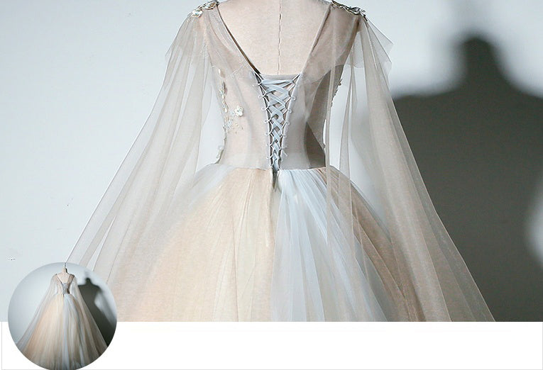 Ball Gown Prom Dresses V-neck Appliques Fairy Dress Long Prom Dress JK Anna PromDress Ball Gown Prom Dresses V-neck Appliques Fairy Dress Long Prom Dress JK Anna PromDress
