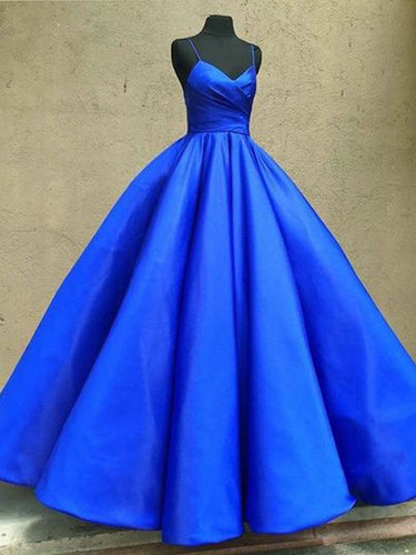 Ball Gown Prom Dresses Spaghetti Straps Floor-length Sexy Long Prom Dress JKL827|Annapromdress