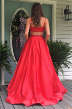 Beautiful Prom Dresses Bateau Beading Floor-length A Line Long Prom Dress JKL834|Annapromdress