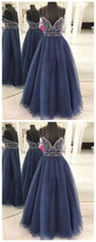 Beautiful Prom Dresses A-line Spaghetti Straps Rhinestone Long Prom Dress JKL841|Annapromdress