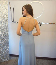 Simple Prom Dresses V-neck Floor-length Flowly A-line Long Prom Dress JKL845|Annapromdress