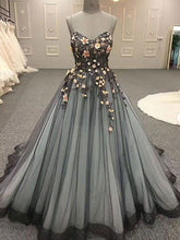 Ball Gown Prom Dresses Spaghetti Straps Lace Prom Dress Long Evening Dress JKL849|Annapromdress