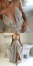 Cheap Prom Dresses Simple Sexy Long A Line Sexy Slit Prom Dress JKL860|Annapromdress