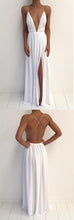 Cheap Prom Dresses Simple Sexy Long A Line Sexy Slit Prom Dress JKL860|Annapromdress