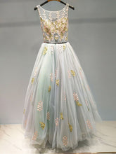 Beautiful Prom Dresses Scoop A-line Sweep Train Long Chic Prom Dress JKL891|Annapromdress