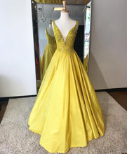 Sparkly Prom Dresses V-neck Straps A-line Long Beading Prom Dress JKL902|Annapromdress