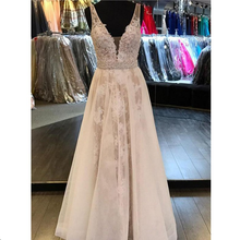 Long Prom Dresses Aline Straps Lace Floor-length Sparkly Prom Dress JKL908|Annapromdress