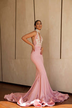 Mermaid Prom Dresses High Neck Trumpet Beautiful Prom Dress Sexy Evening Dress JKL921|Annapromdress