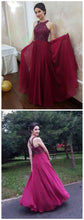 Chic Prom Dresses A-line Halter Flowy Prom Dress Long Evening Dress JKL923|Annapromdress