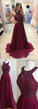 Chic Prom Dresses A-line Halter Flowy Prom Dress Long Evening Dress JKL923|Annapromdress