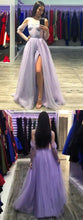 Fairy Prom Dresses Scoop A Line Ruffles Flowy Long Tulle Prom Dress JKL930|Annapromdress