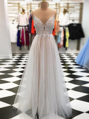 Chic Prom Dresses Spaghetti Straps Floor-length Long Cheap Prom Dress JKL933|Annapromdress