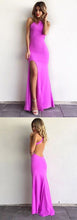 Sexy Prom Dresses Halter Shealth Floor-length Long Slit Prom Dress JKL934|Annapromdress