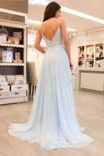 Beautiful Prom Dresses A-line Spaghetti Straps Beading Long Prom Dress JKL949|Annapromdress