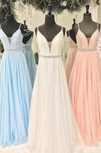 Beautiful Prom Dresses A-line Spaghetti Straps Beading Long Prom Dress JKL949|Annapromdress