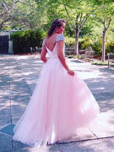 Cheap Prom Dresses Rhinestone V-neck Sexy Long A-line Sparkly Prom Dress JKL953|Annapromdress