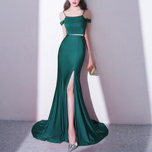 Two Piece Prom Dresses Mermaid Simple Long Prom Dress Sexy Evening Dress JKL967|Annapromdress