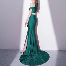 Two Piece Prom Dresses Mermaid Simple Long Prom Dress Sexy Evening Dress JKL967|Annapromdress