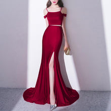 Two Piece Prom Dresses Mermaid Simple Long Prom Dress Sexy Evening Dress JKL967|Annapromdress