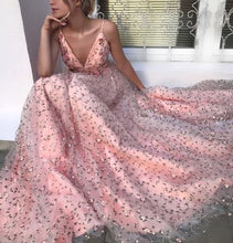Lace Prom Dresses Spaghetti Straps Floor-length Aline Chic Prom Dress JKL978|Annapromdress